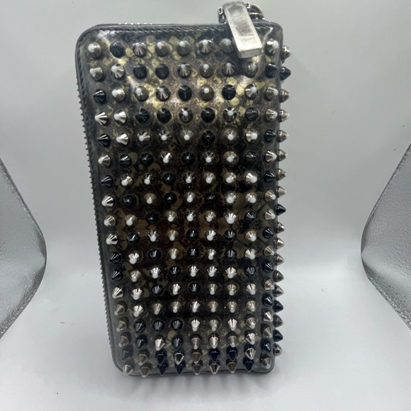 Christian Louboutin Handbags - Christian Louboutin panettone studs leather black zip long wallet